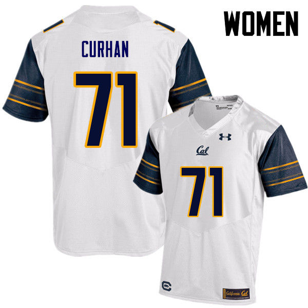 Women #71 Jake Curhan Cal Bears (California Golden Bears College) Football Jerseys Sale-White